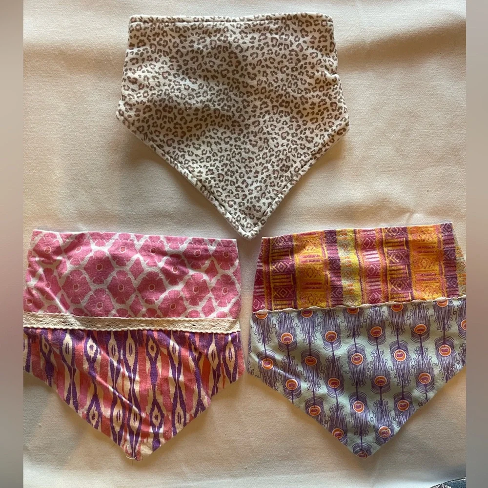 Colorful Patterned Kids Bandana Bibs